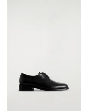 COS Leather Derby Shoes - Black