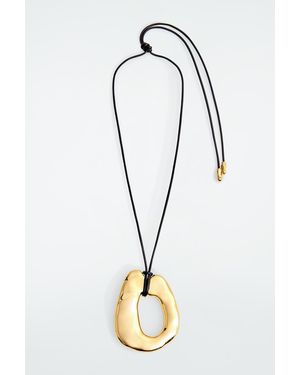 COS Molten Pendant Necklace - Metallic