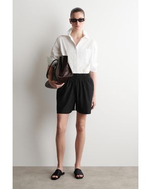 COS Shorts Mit Raffungen Am Bund - Schwarz