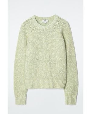 COS Gesprenkelter Pullover Aus Mohair-Mix - Grün
