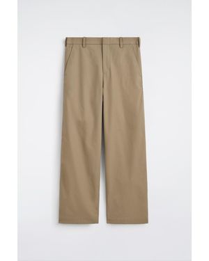 COS Cotton Relaxed-Fit Wide-Leg Chinos - Natural