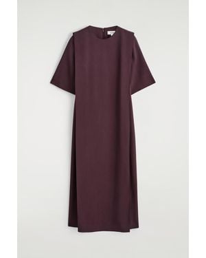 COS Layered Straight-Cut Midi Dress - Purple