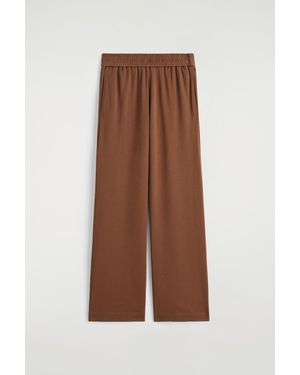 COS Fluid Jersey Joggers - Brown