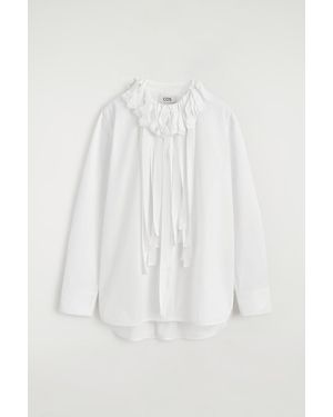 COS Grosgrain Bib-Front Cotton Shirt - White
