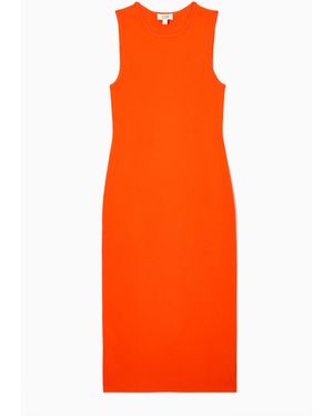 COS Knitted Midi Dress - Orange