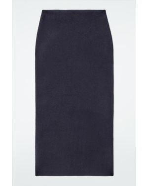 COS Double-Faced Wool Maxi Skirt - Blue