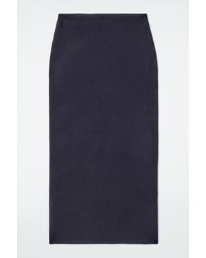 COS Double-Faced Wool Maxi Skirt - Blue