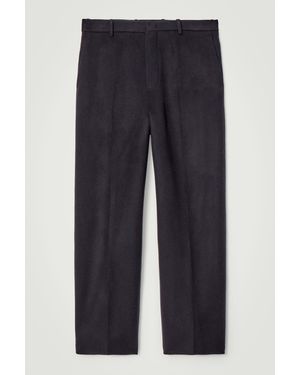 COS Relaxed Double-faced Wool Trousers - Blue