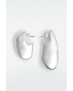 COS Boucles D'Oreilles Dépareillées Façon Galets - Blanc