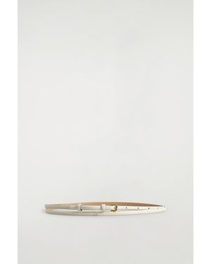 COS Double-Wrap Skinny Leather Belt - Natural