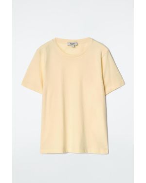 COS Crew-Neck Cotton T-Shirt - Natural