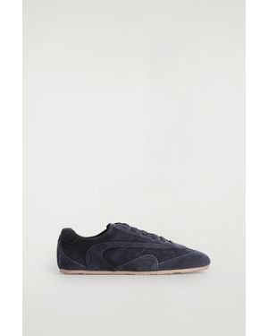 COS Minimal Suede Sneakers - Blue