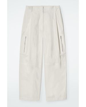 COS Utility Barrel-leg Cargo Trousers - White