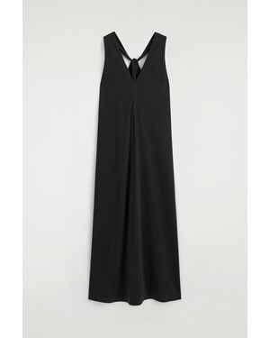 COS Twist-Back Jersey Midi Dress - Black