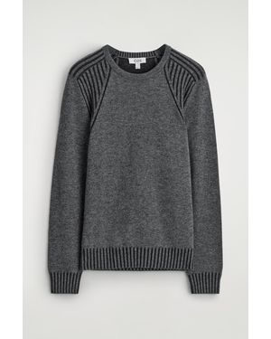 COS Merino-Cashmere Crew-Neck Jumper - Grey