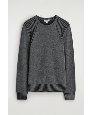 COS Merino-Cashmere Crew-Neck Jumper - Grey