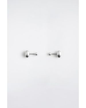 COS Orecchini A Perno Con Ciottolo - Nero