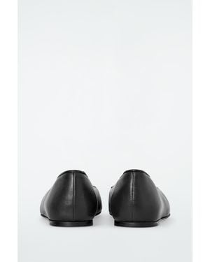 COS Leather Ballerina Flats - Black