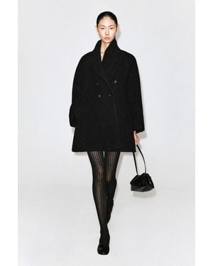 COS Bouclé-Cabanjacke Aus Woll-Mix - Schwarz