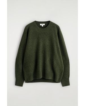 COS Rounded Double-Faced Wool Jumper - Green