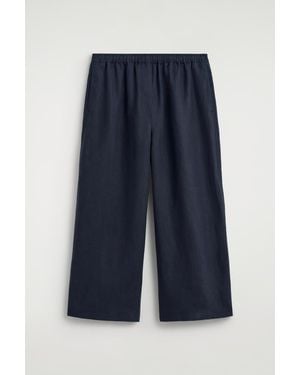 COS Linen Culottes - Blue