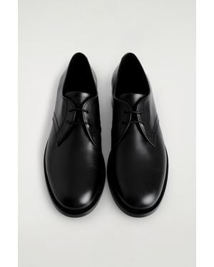 COS Leather Derby Shoes - Black