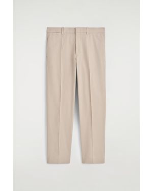 COS Cotton Regular-Fit Tapered Chinos - Natural