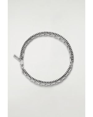 COS Double-Chain Bracelet - Metallic