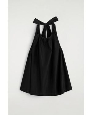 COS Open-Back Halterneck Top - Black