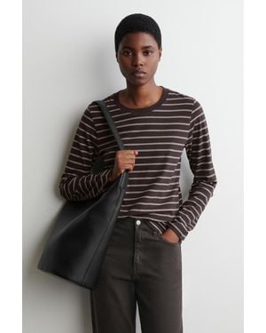 COS Alltags-Langarmshirt - Schwarz