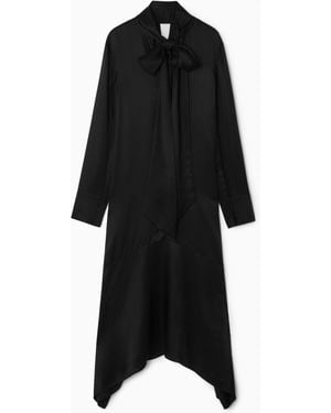 COS Scarf-detail Maxi Dress - Black