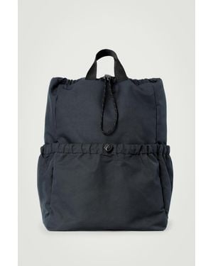 COS Water-Resistant Drawcord Backpack - Blue
