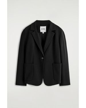 COS Slim Milano Single-Breasted Blazer - Black