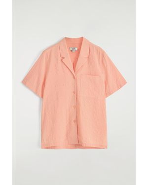 COS Textured Resort Shirt - Pink