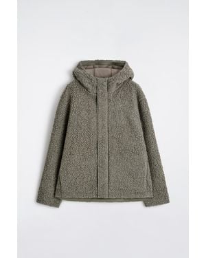 COS Hooded Teddy Jacket - Green