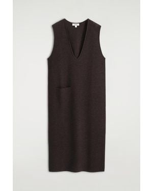 COS Boiled-Wool Midi Dress - Black