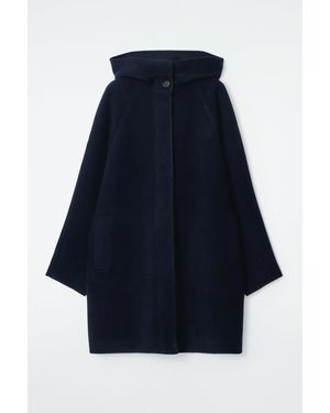 COS Oversized Double-Faced Wool Coat - Blue