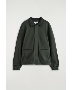 COS Jersey Harrington Jacket - Green