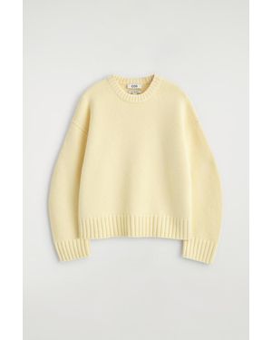 COS Chunky Pure Cashmere Crew-Neck Sweater - Natural