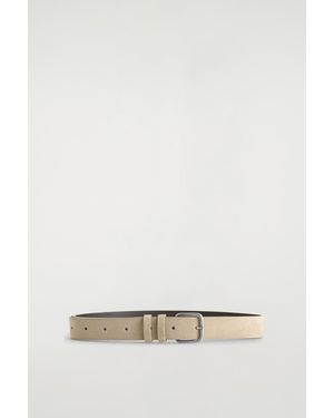 COS Classic Suede Belt - Natural