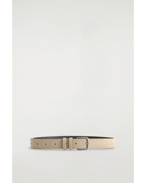 COS Classic Suede Belt - Natural