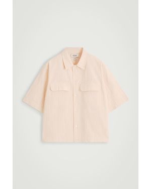 COS Relaxed Flap-Pocket Utility Shirt - Natural