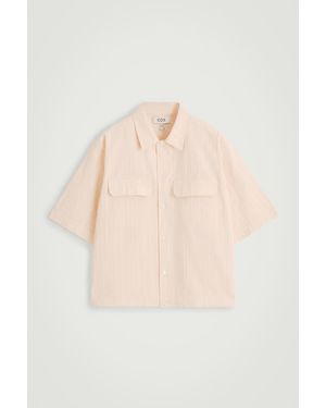 COS Relaxed Flap-Pocket Utility Shirt - Natural