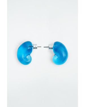 COS Glass Shell Earrings - Blue