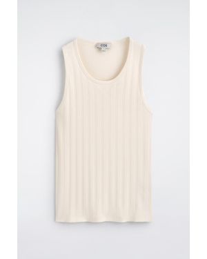 COS Slim-Fit Wide-Rib Cotton Tank Top - Natural