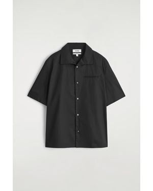 COS Pima Cotton Resort Shirt - Black