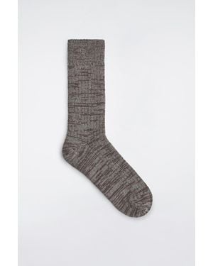 COS Chunky Ribbed Wool-Blend Socks - Grey