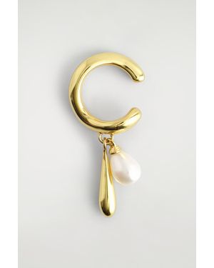 COS Teardrop Pearl Ear Cuff - Metallic