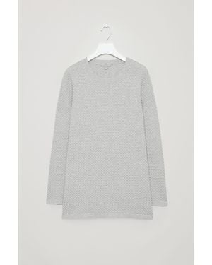 COS Textured Cotton Jumper - Grey