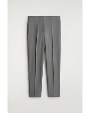 COS Tailored Wool Straight-Leg Trousers - Grey